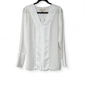 Michael Kors Classic White Formal Blouse